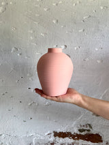 STRIPES » Vaso in ceramica hand - made tangerine opaco medio - Bloomoon