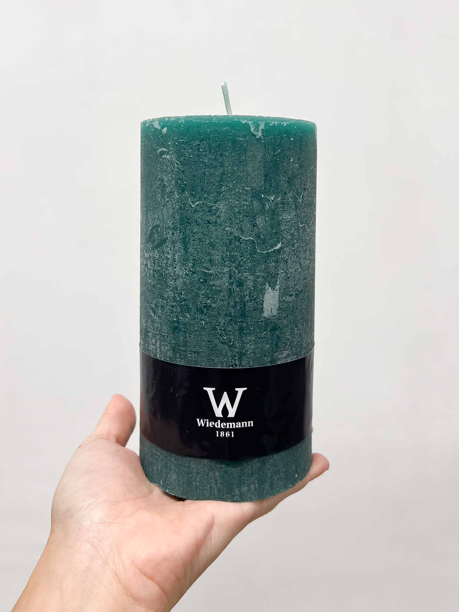 VELVET » Candela rustica verde 19cm - Bloomoon