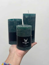 VELVET TRIS » Tris di candele rustiche verde - Bloomoon