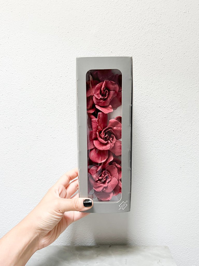 CHERRY » Confezione da 3 Gardenie Stabilizzate rosa scuro - Bloomoon