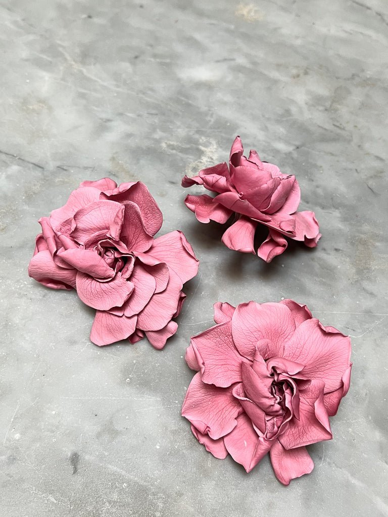 GRAZIA » Confezione da 3 Gardenie stabilizzate rosa antico - Bloomoon