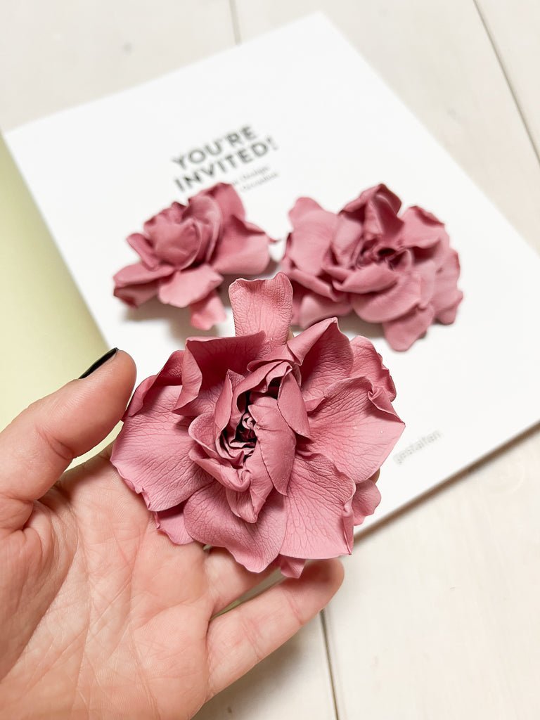 GRAZIA » Confezione da 3 Gardenie stabilizzate rosa antico - Bloomoon
